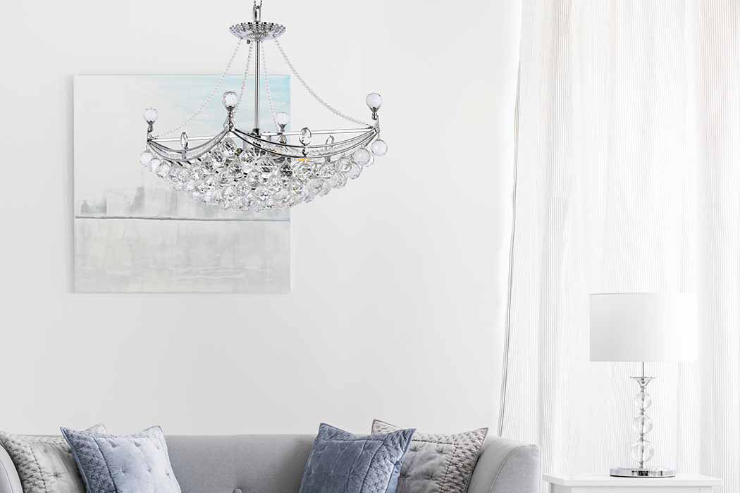 Elegant Chandelier - Chrome, L 14" (V9800D24C-RC)