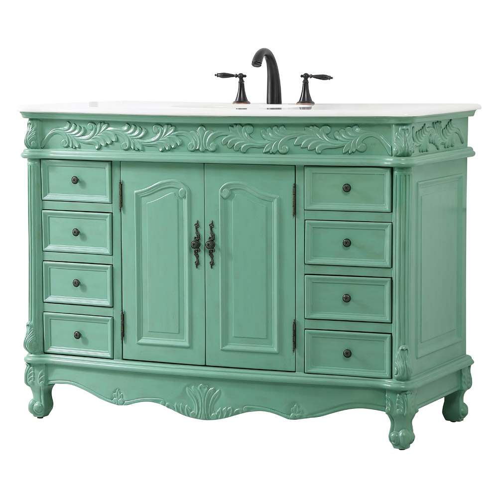 Elegant 48" Single Bathroom Vanity Set - Vintage Mint (VF-1039VM)