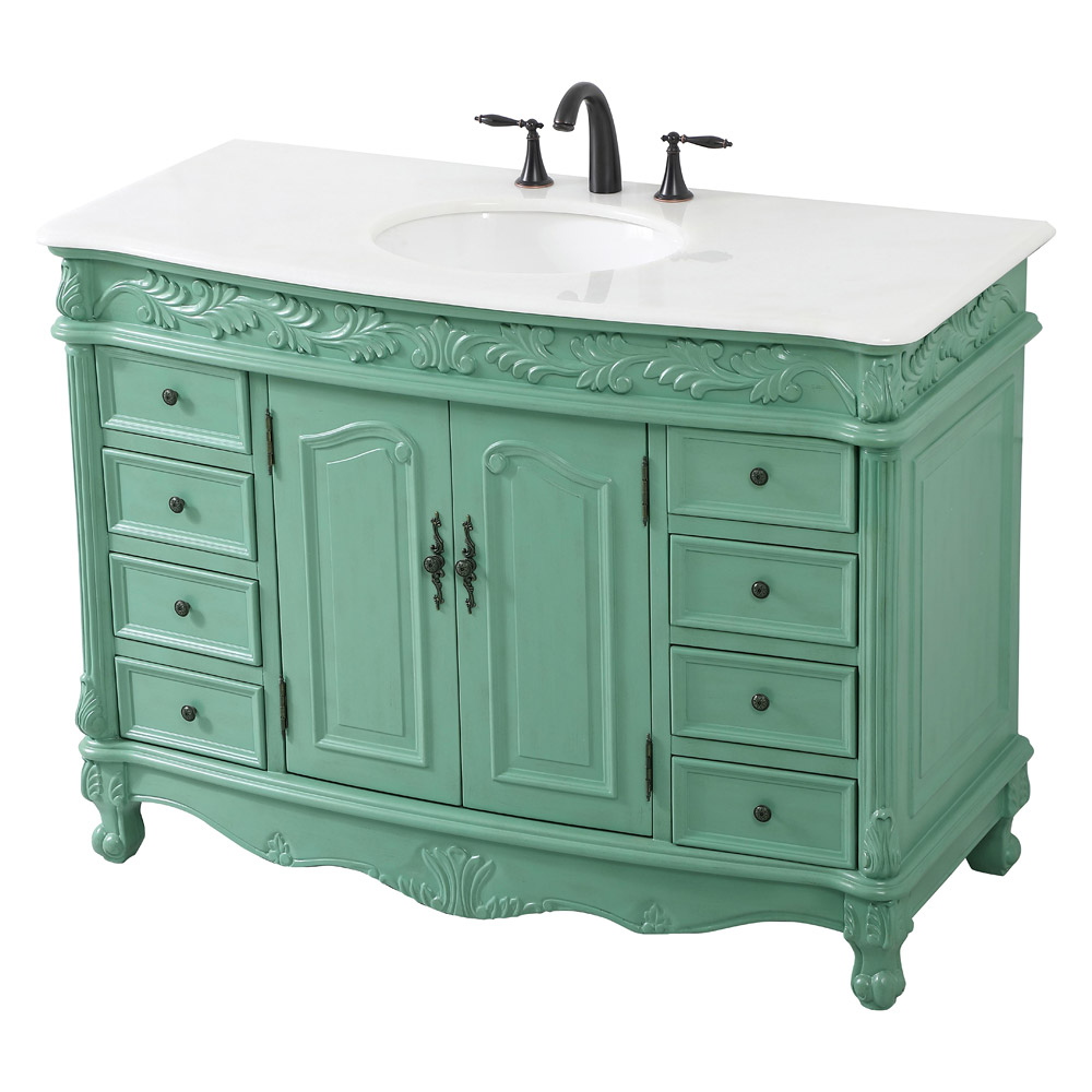 Elegant 48" Single Bathroom Vanity Set - Vintage Mint (VF-1039VM)
