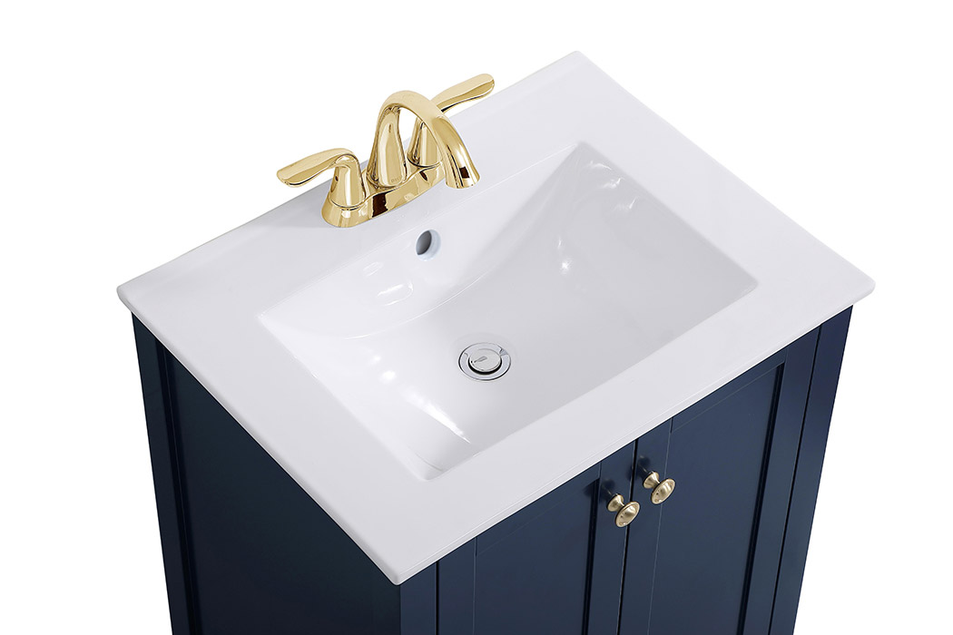 Elegant Mod 24" Free Standing Single Bathroom Vanity Set - Blue (VF-2003BL)