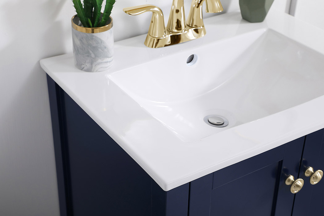 Elegant Mod 24" Free Standing Single Bathroom Vanity Set - Blue (VF-2003BL)