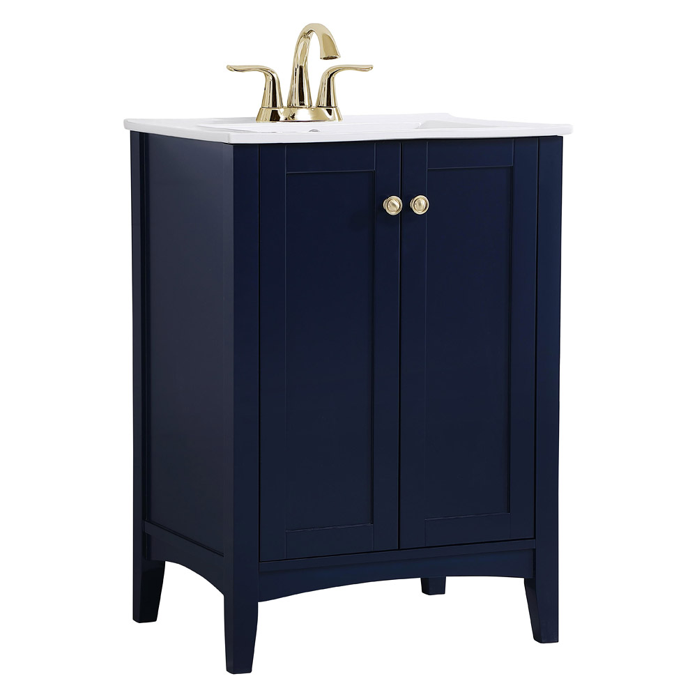 Elegant Mod 24" Free Standing Single Bathroom Vanity Set - Blue (VF-2003BL)