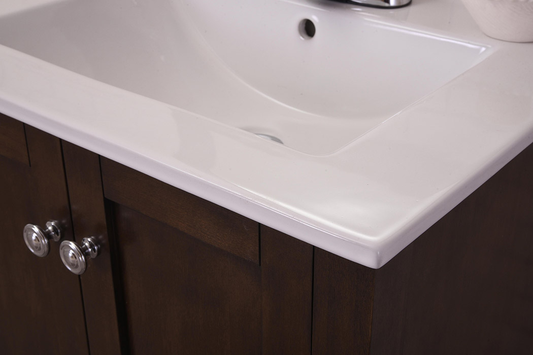 Elegant Mod 24" Free Standing Single Bathroom Vanity Set - Brown (VF-2007)