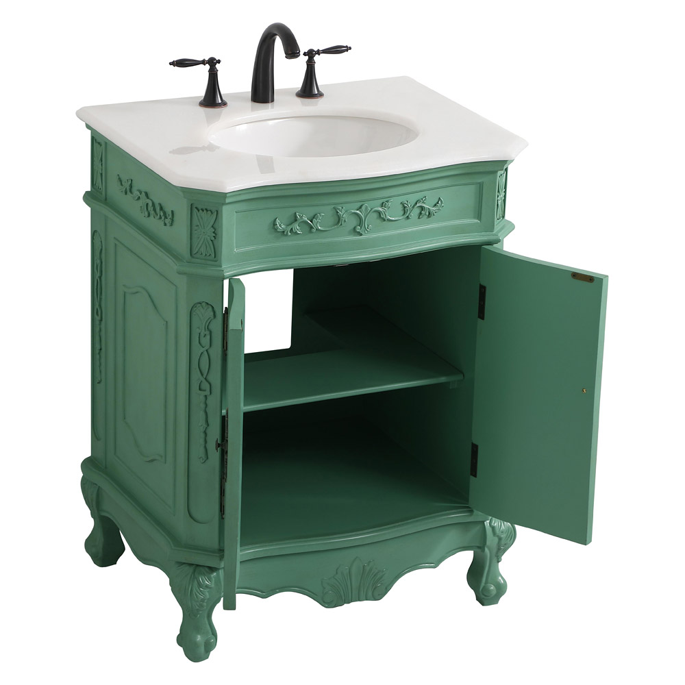 Elegant Danville Vanity Sink Set - Vintage Mint, L 27" (VF10127VM)