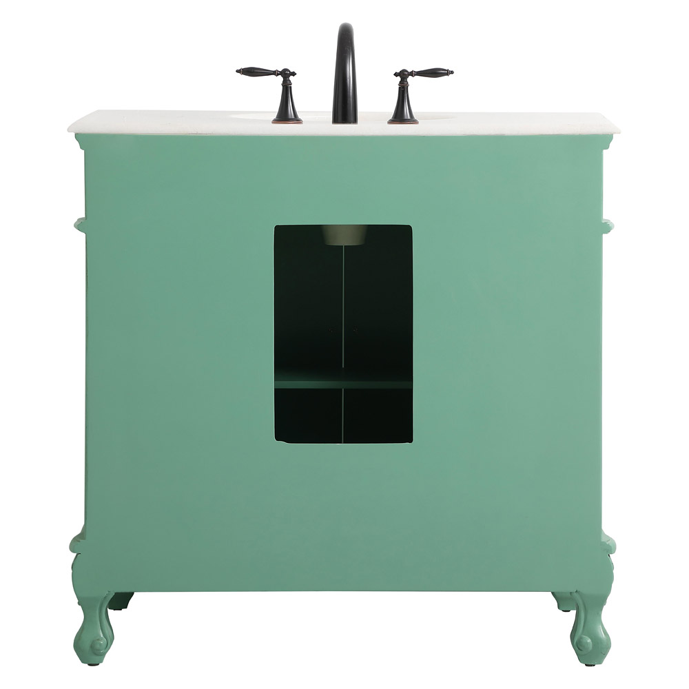 Elegant Danville Vanity Sink Set - Vintage Mint, L 36" (VF10136VM)