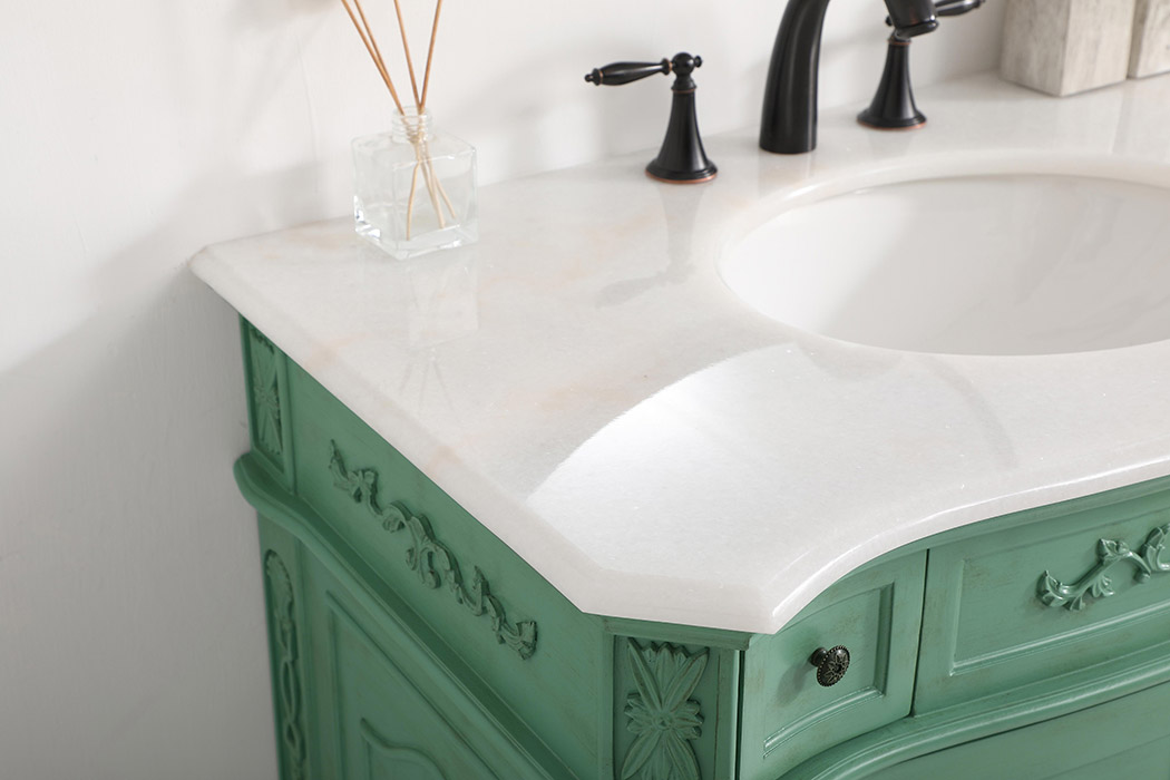 Elegant Danville Vanity Sink Set - Vintage Mint, L 36" (VF10136VM)