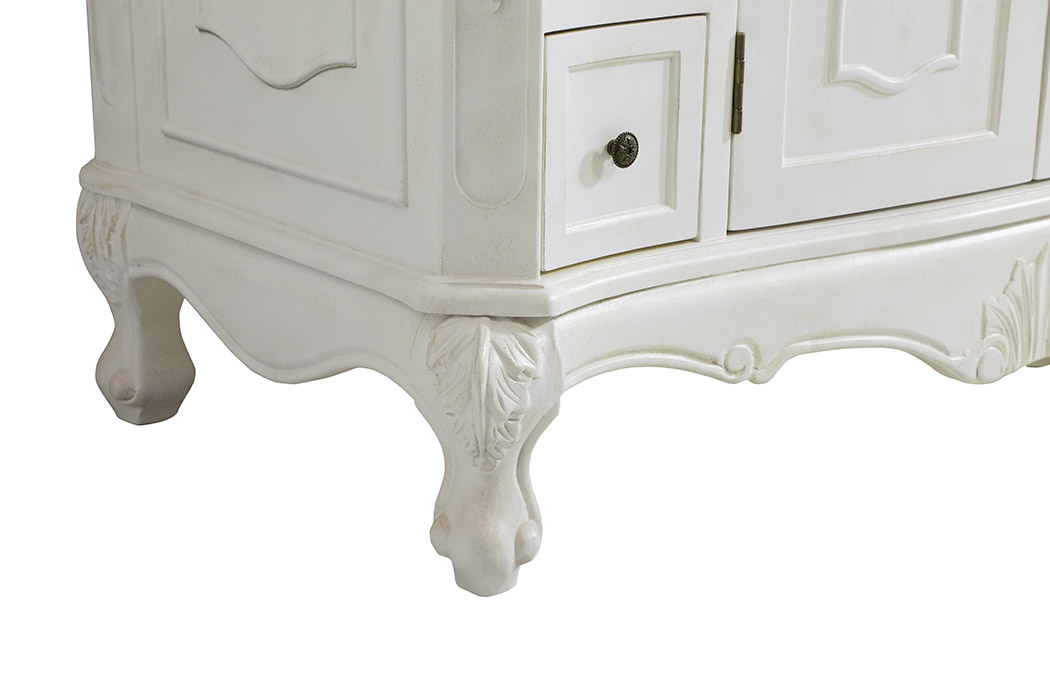 Elegant Danville Wide Vanity Set - Antique White, L 42" (VF10142AW)
