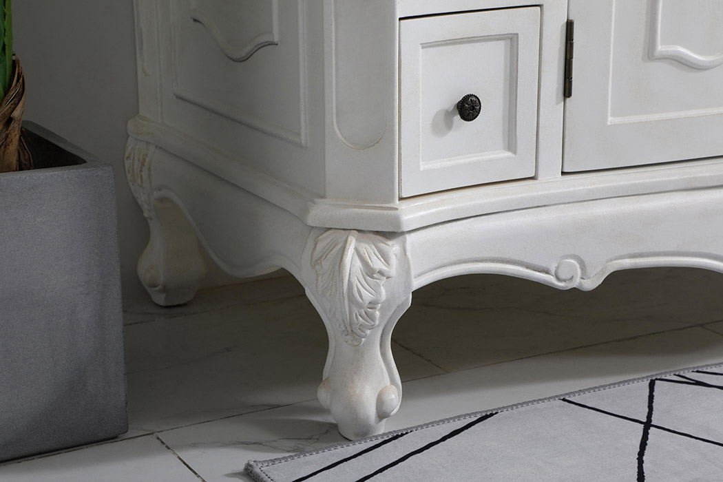 Elegant Danville Wide Vanity Set - Antique White, L 42" (VF10142AW)