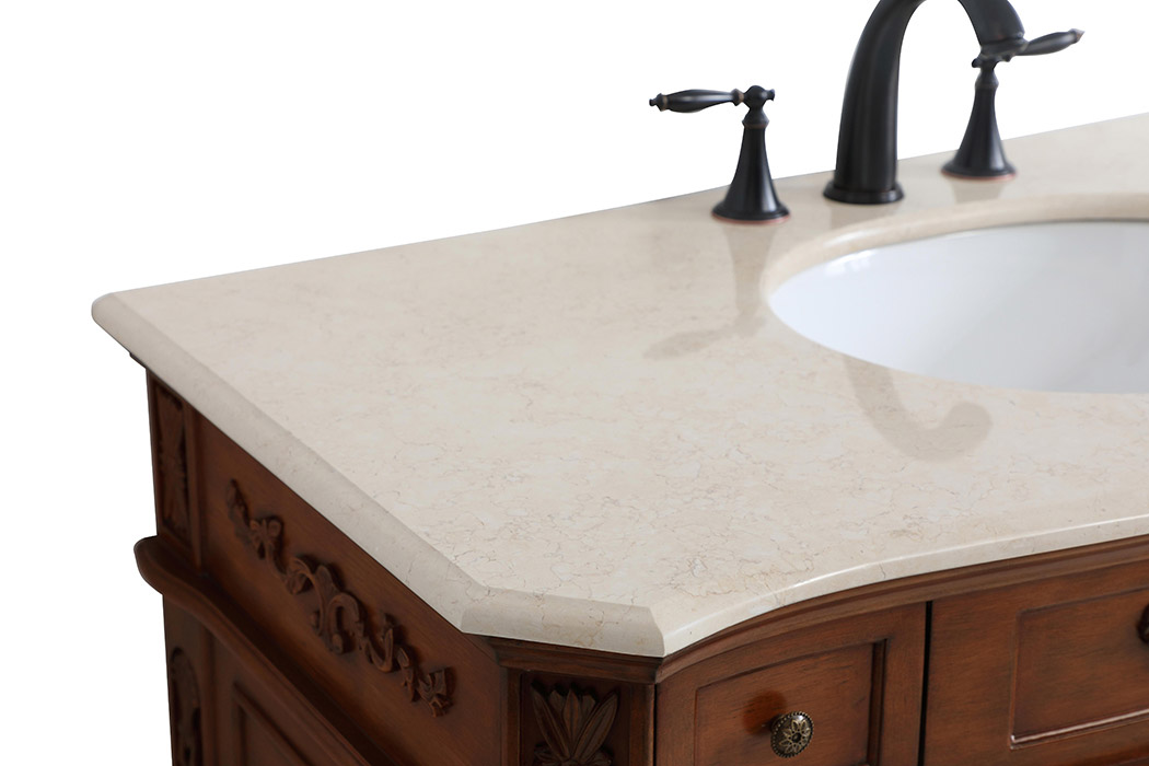 Elegant Danville Wide Vanity Set - Teak, L 42" (VF10142TK)