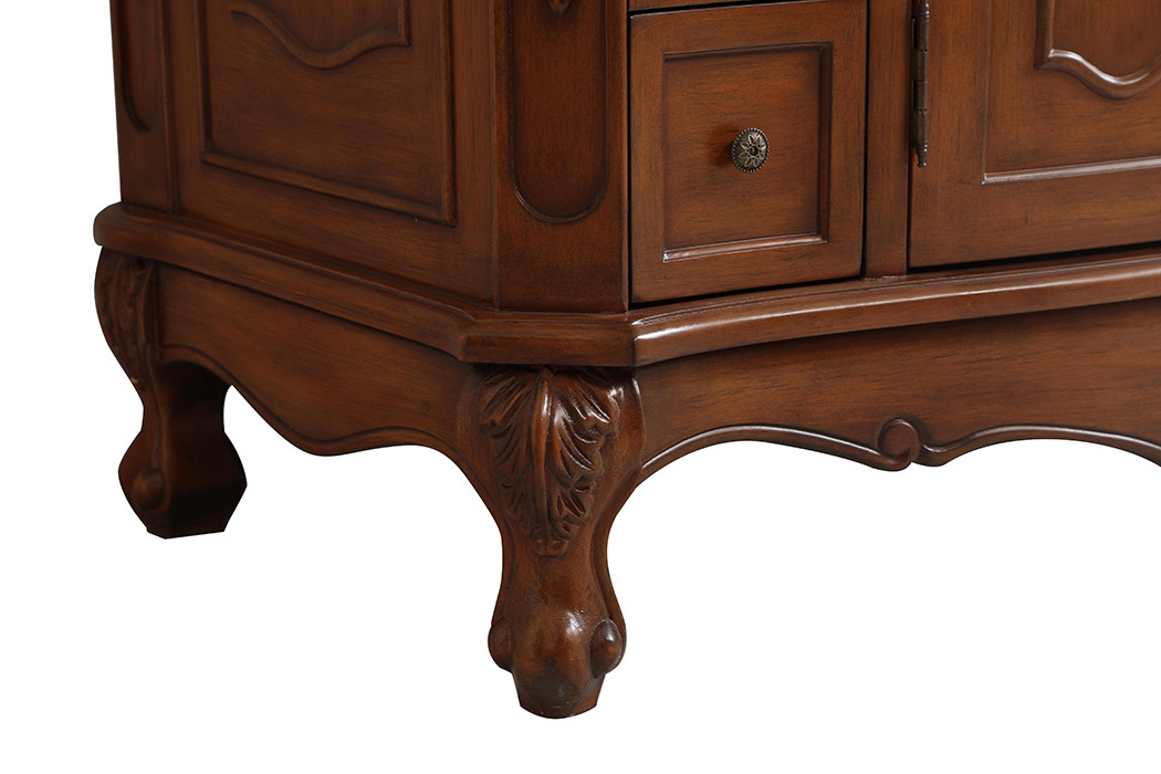 Elegant Danville Wide Vanity Set - Teak, L 42" (VF10142TK)