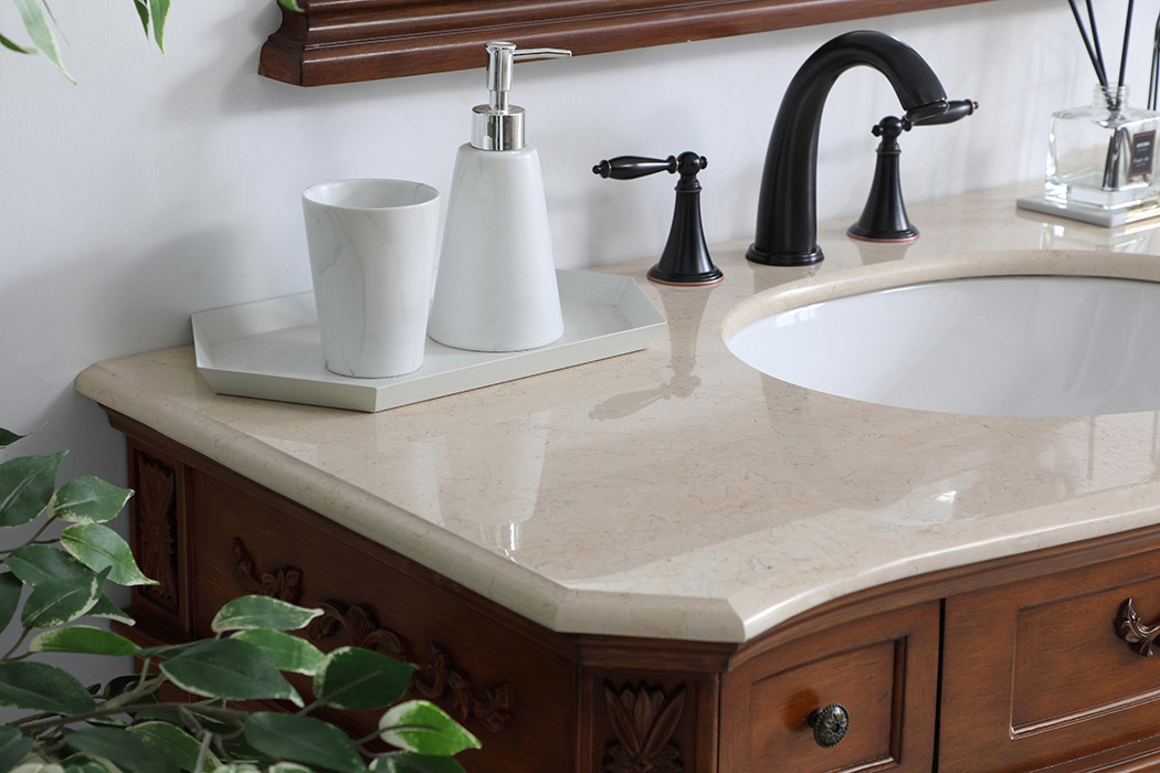 Elegant Danville Wide Vanity Set - Teak, L 42" (VF10142TK)