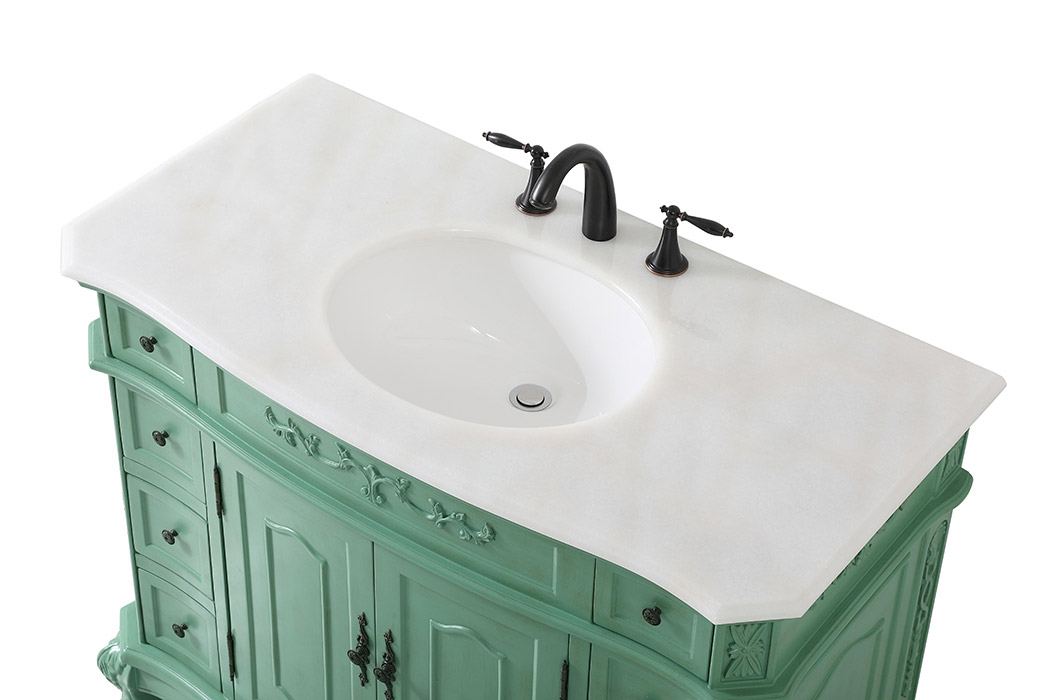 Elegant Danville Wide Vanity Set - Vintage Mint, L 42" (VF10142VM)