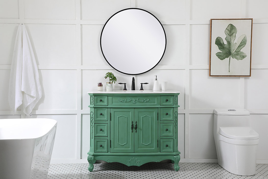 Elegant Danville Wide Vanity Set - Vintage Mint, L 42" (VF10142VM)