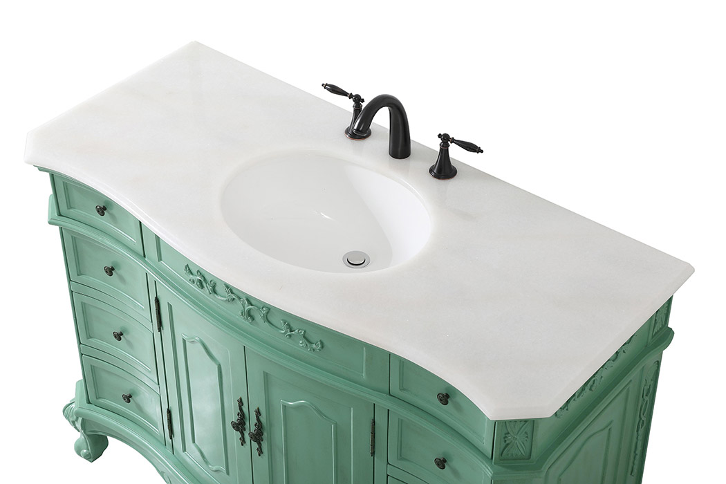 Elegant Danville Wide Vanity Set - Vintage Mint, L 48" (VF10148VM)
