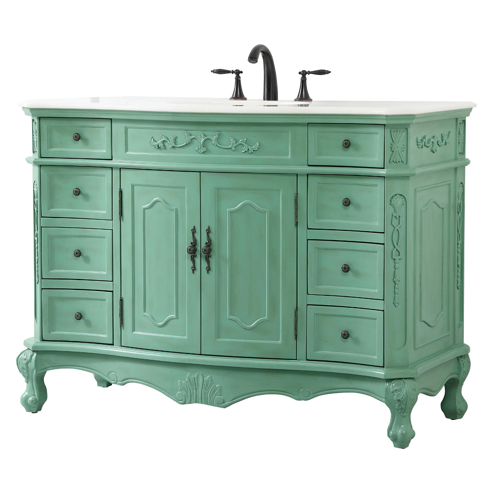 Elegant Danville Wide Vanity Set - Vintage Mint, L 48" (VF10148VM)