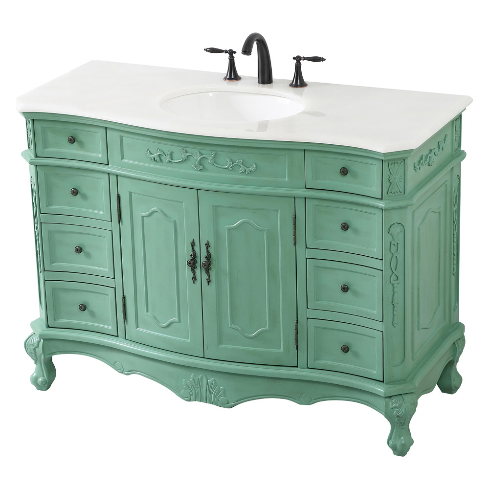 Elegant Danville Wide Vanity Set - Vintage Mint, L 48" (VF10148VM)
