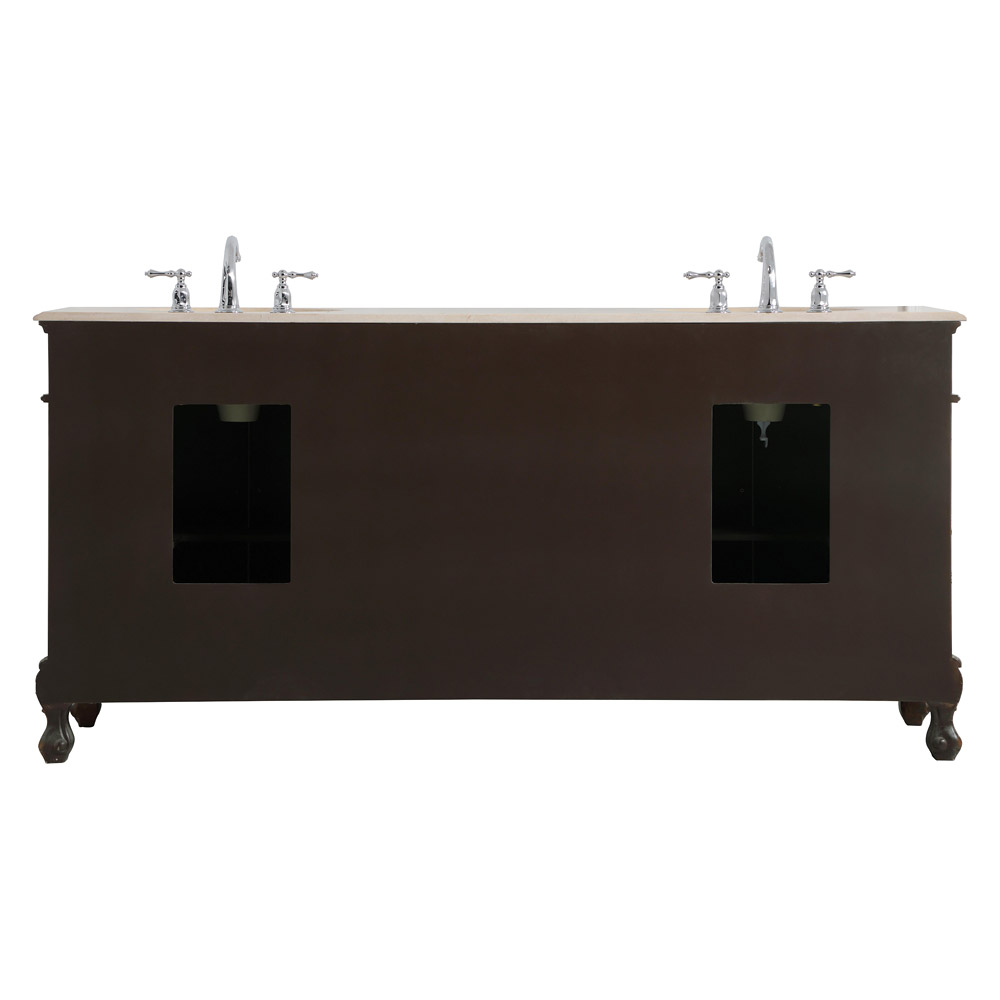 Elegant Danville Double Vanity Sink Set - Teak (VF10172DTK)