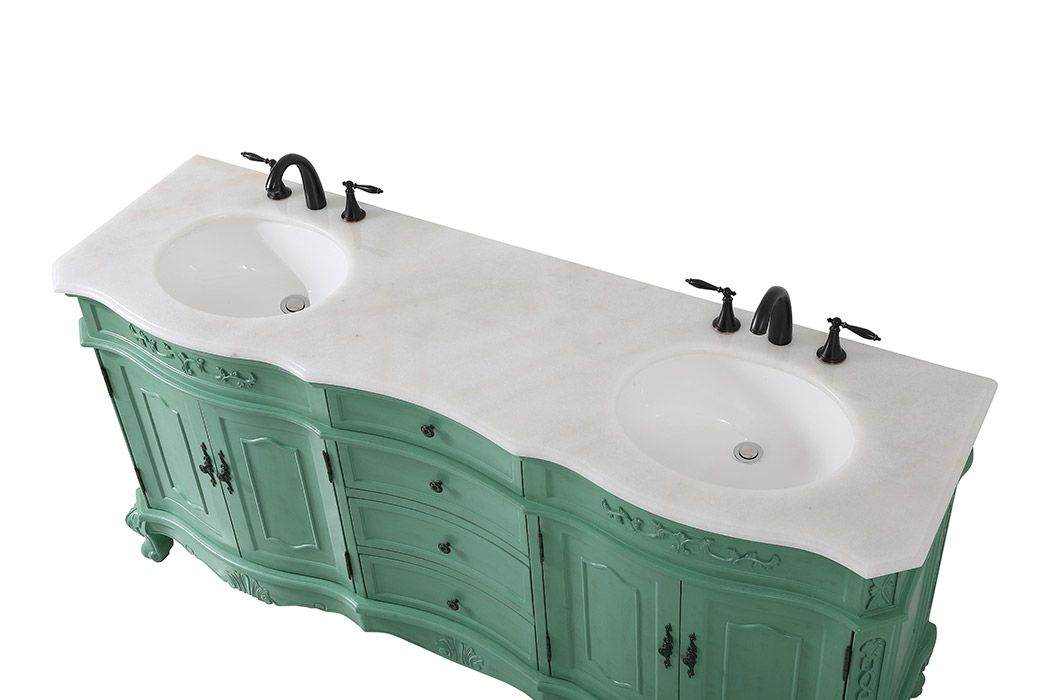 Elegant Danville Double Vanity Sink Set - Vintage Mint (VF10172DVM)