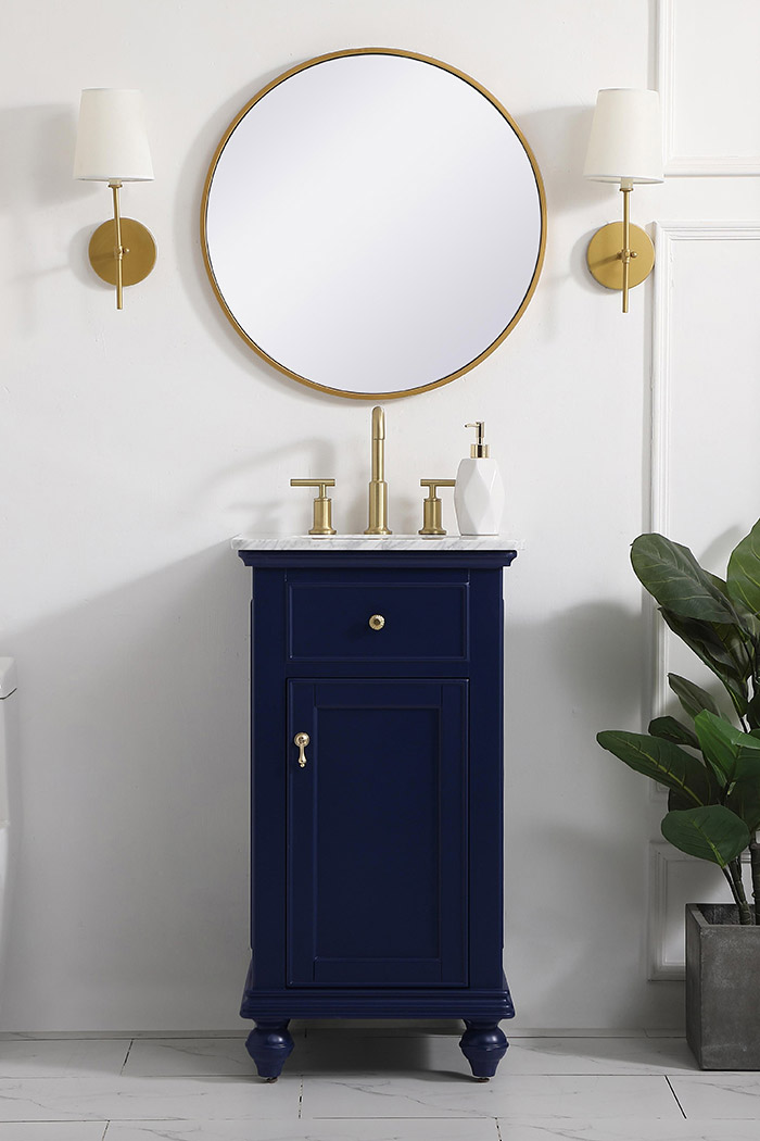 Elegant Otto 19" Single Bathroom Vanity Set - Blue (VF12319BL)