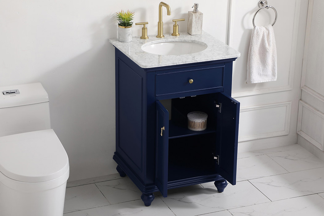Elegant Otto 24" Single Bathroom Vanity Set - Blue (VF12324BL)