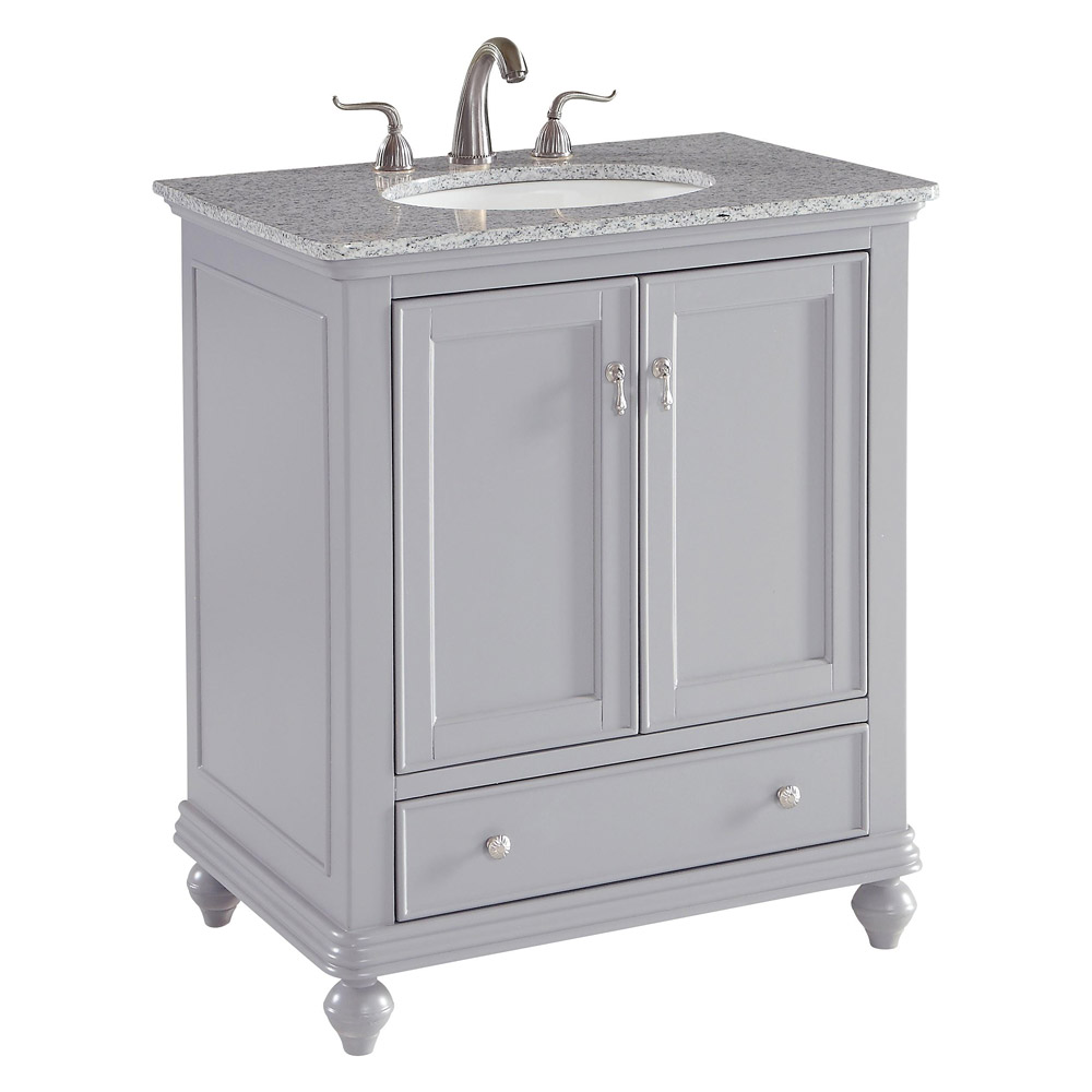 Elegant Otto 30" Single Bathroom Vanity Set - Gray (VF12330GR)