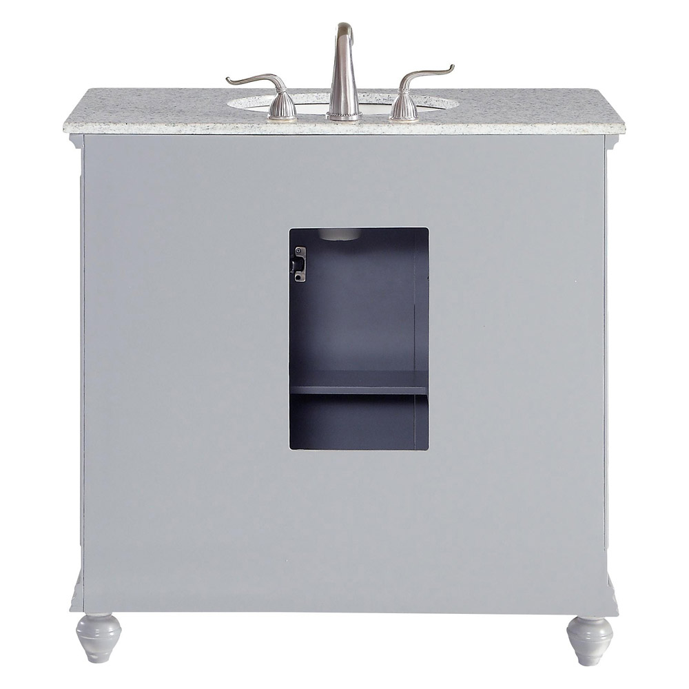 Elegant Otto Single Bathroom Vanity Set - Gray, L 36" (VF12336GR)