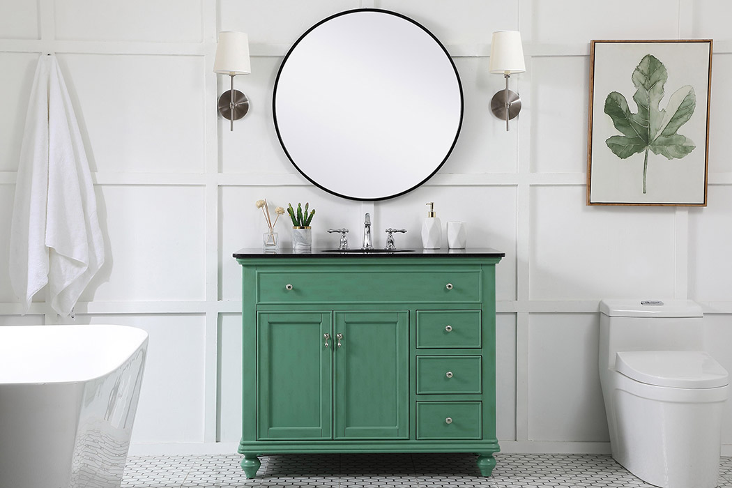 Elegant Otto Single Bathroom Vanity Set - Vintage Mint, L 42" (VF12342VM)