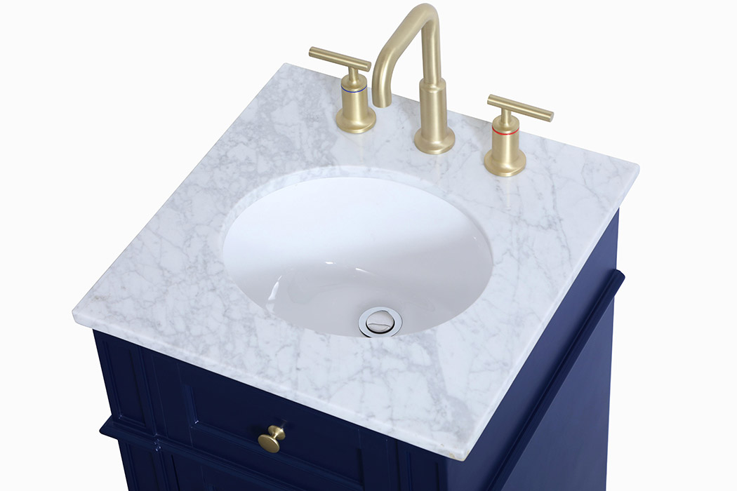 Elegant Single Bathroom Vanity Set - Blue, L 18" (VF12518BL)
