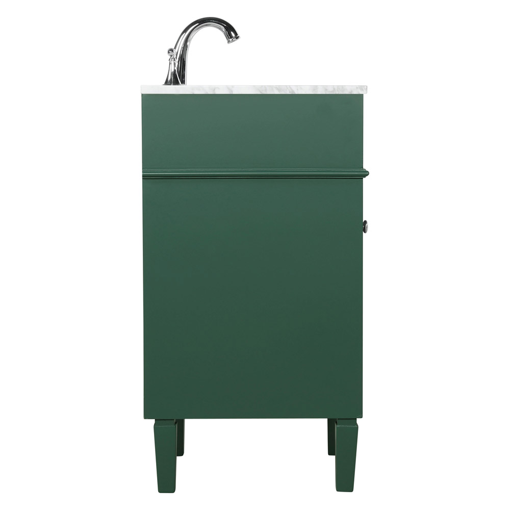 Elegant Single Bathroom Vanity Set - Green, L 18" (VF12518GN)