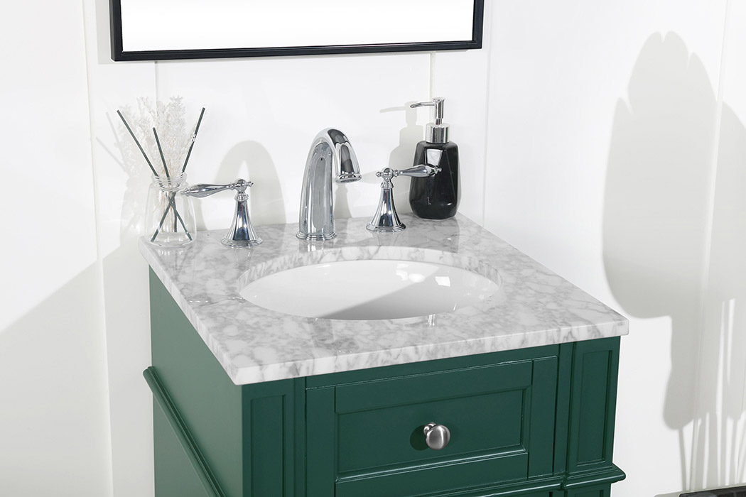 Elegant Single Bathroom Vanity Set - Green, L 18" (VF12518GN)