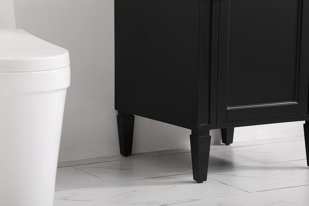 Elegant Single Bathroom Vanity Set - Black, L 21" (VF12521BK)