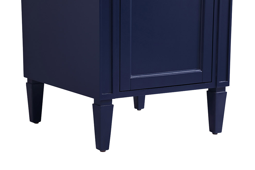 Elegant Single Bathroom Vanity Set - Blue, L 21" (VF12521BL)