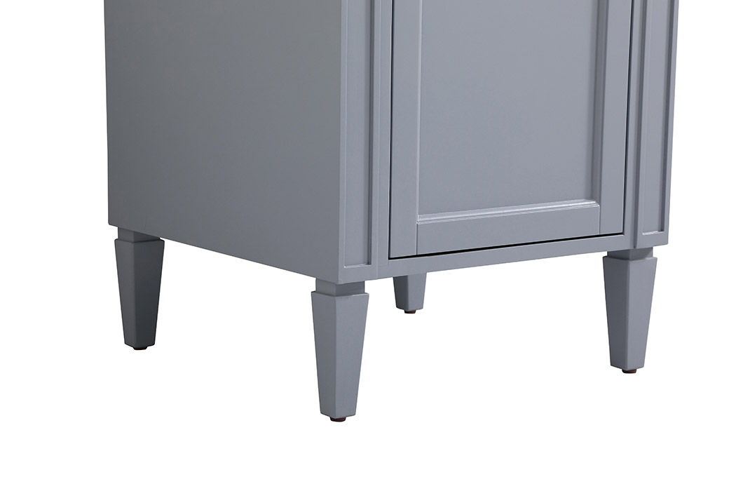 Elegant Single Bathroom Vanity Set - Gray, L 21" (VF12521GR)