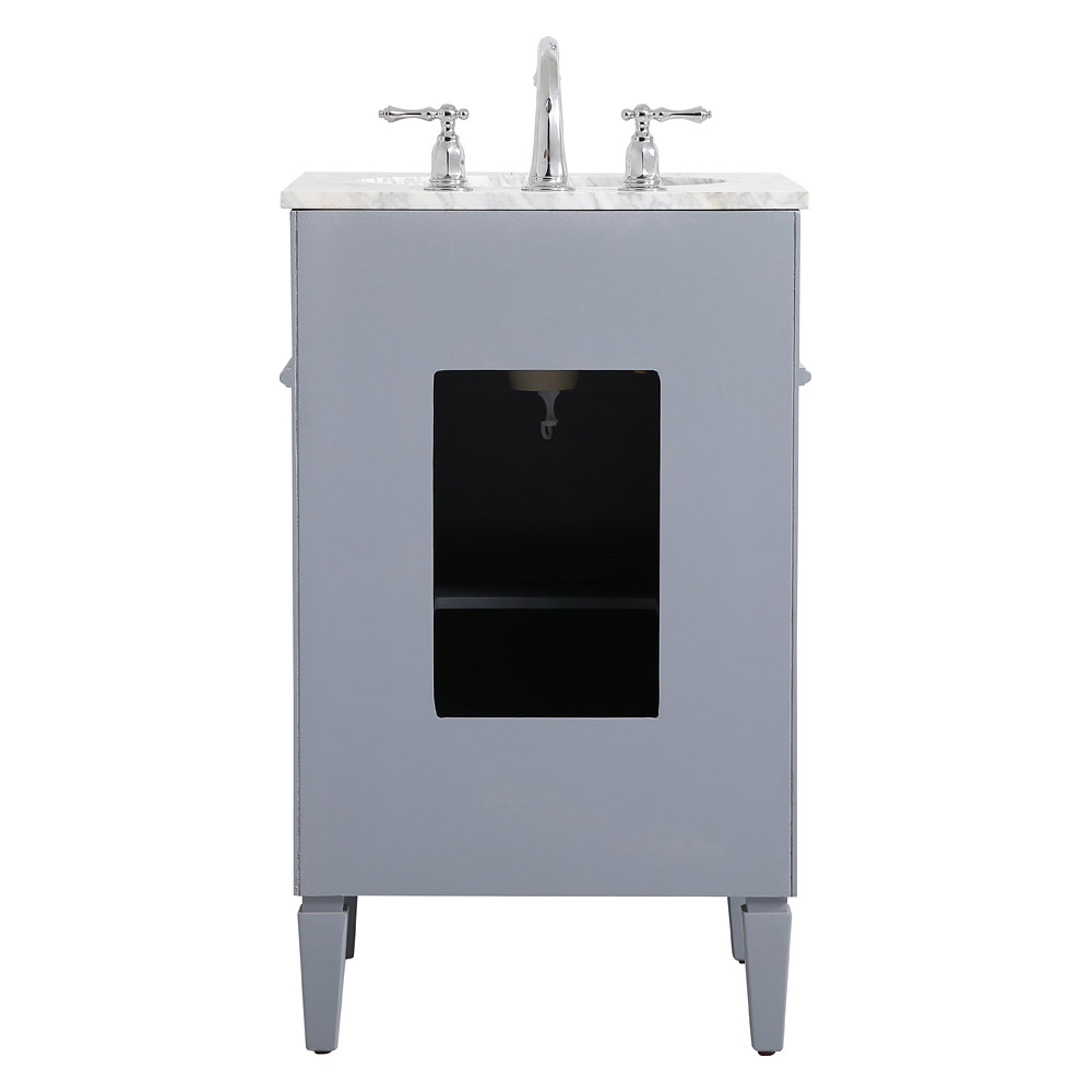 Elegant Single Bathroom Vanity Set - Gray, L 21" (VF12521GR)