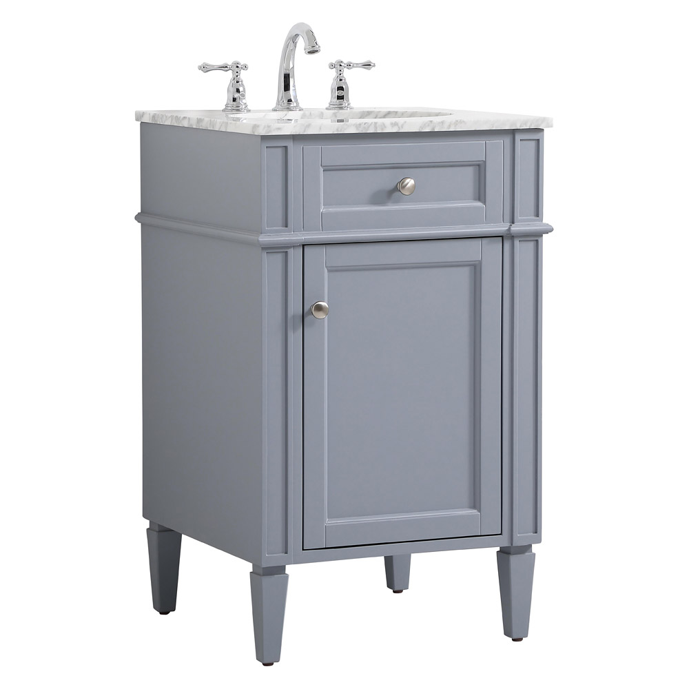Elegant Single Bathroom Vanity Set - Gray, L 21" (VF12521GR)