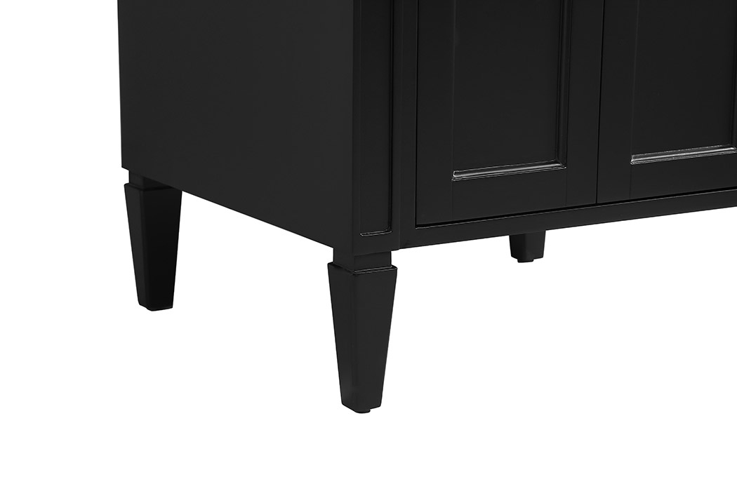 Elegant Single Bathroom Vanity Set - Black, L 24" (VF12524BK)