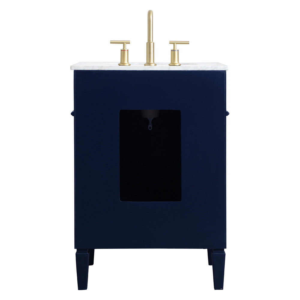 Elegant Single Bathroom Vanity Set - Blue, L 24" (VF12524BL)