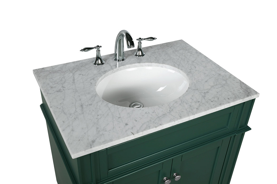 Elegant Single Bathroom Vanity Set - Green, L 30" (VF12530GN)