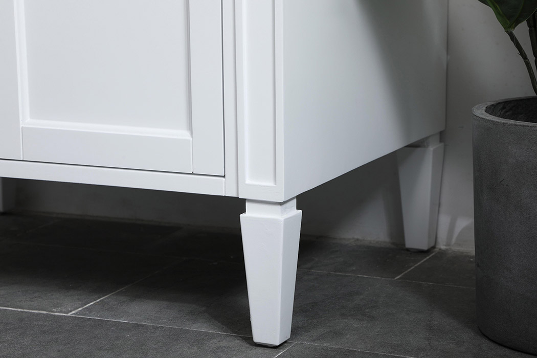 Elegant Single Bathroom Vanity Set - White, L 30" (VF12530WH)