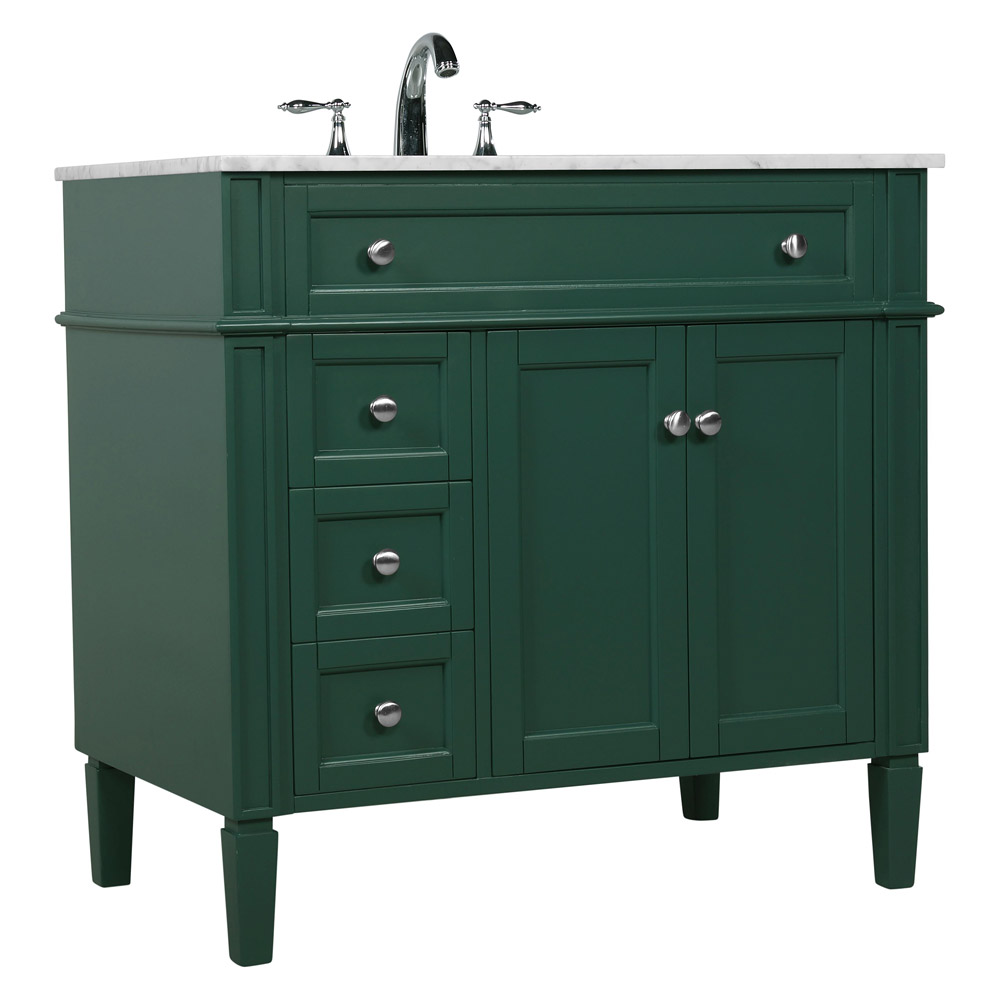 Elegant Single Bathroom Vanity Set - Green, L 36" (VF12536GN)
