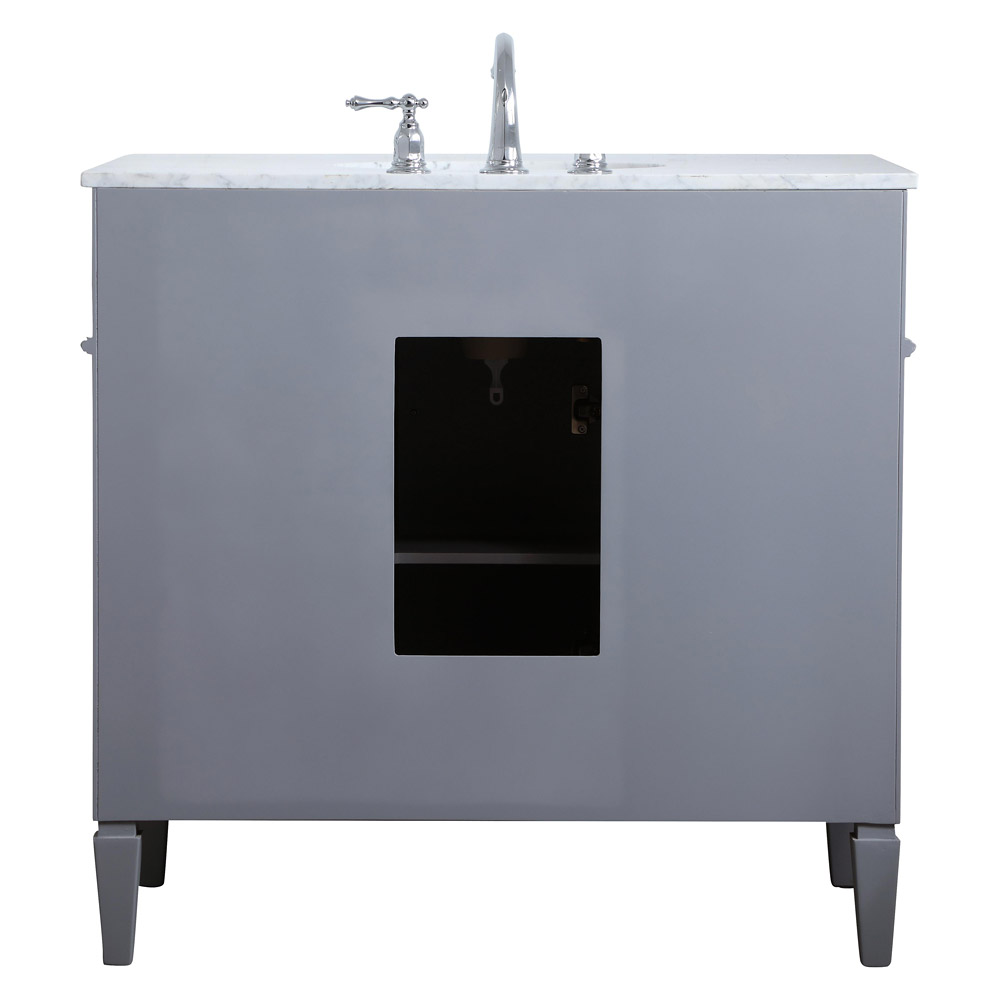 Elegant Single Bathroom Vanity Set - Gray, L 36" (VF12536GR)