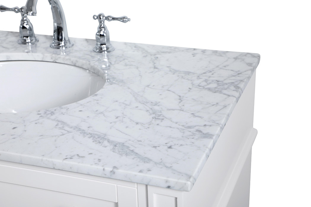 Elegant Single Bathroom Vanity Set - White, L 36" (VF12536WH)