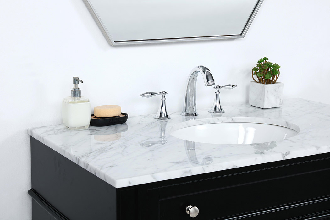 Elegant Single Bathroom Vanity Set - Black, L 40" (VF12540BK)
