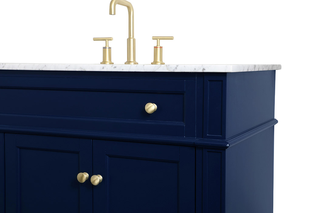 Elegant Single Bathroom Vanity Set - Blue, L 40" (VF12540BL)