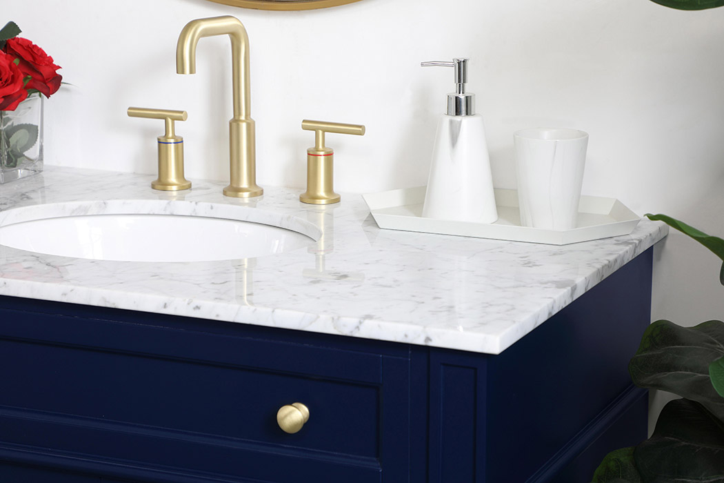 Elegant Single Bathroom Vanity Set - Blue, L 40" (VF12540BL)