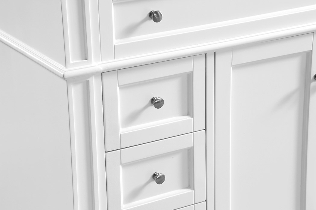 Elegant Single Bathroom Vanity Set - White, L 40" (VF12540WH)