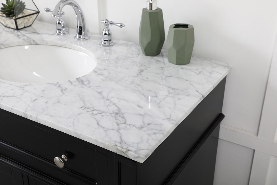 Elegant 42" Single Bathroom Vanity Set - Black (VF12542BK)