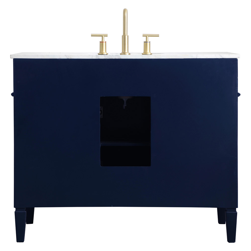 Elegant 42" Single Bathroom Vanity Set - Blue (VF12542BL)