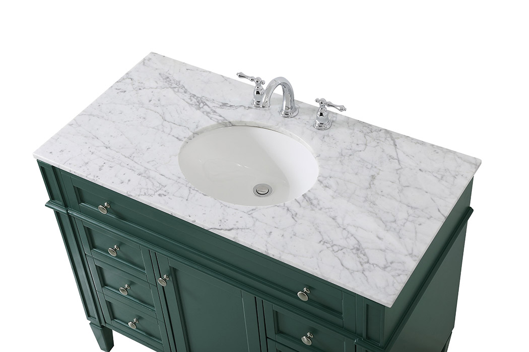 Elegant 42" Single Bathroom Vanity Set - Green (VF12542GN)