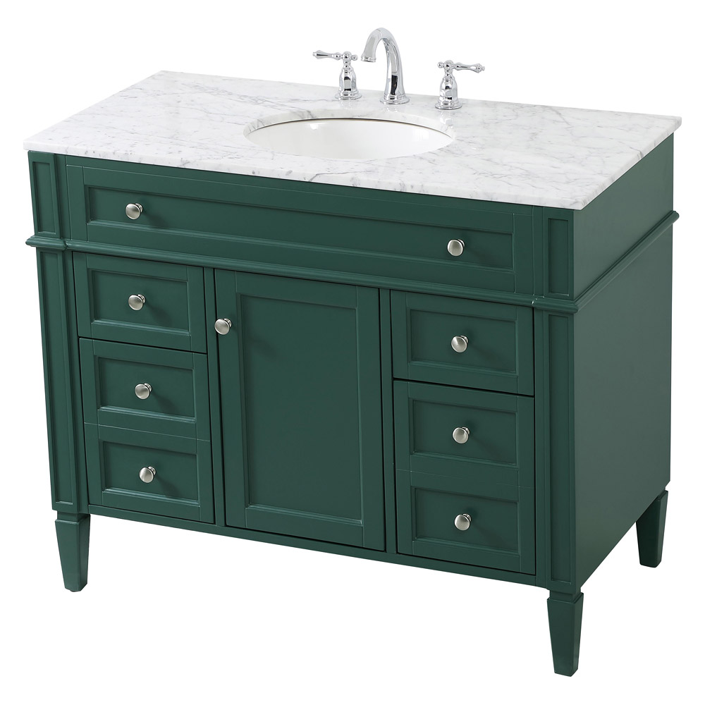 Elegant 42" Single Bathroom Vanity Set - Green (VF12542GN)
